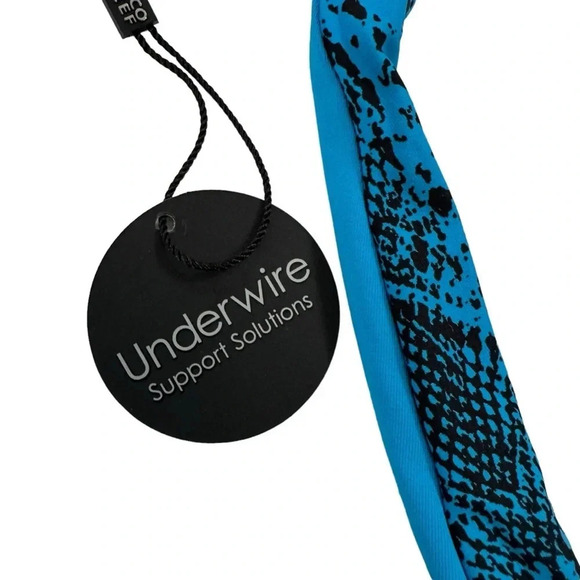 Coco Reef Reversible Verso Twist Underwire Bikini Top Python Blue Size 32/34D - Picture 7 of 13